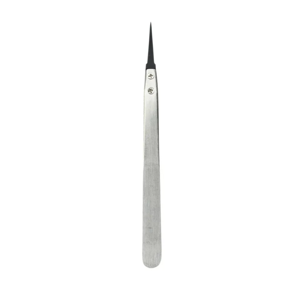 ESD‑259A Anti‑Static Sandblasted Stainless Steel Tweezers Replaceable ESD Tips Precision Pointed Tip for Circuit Board Repair