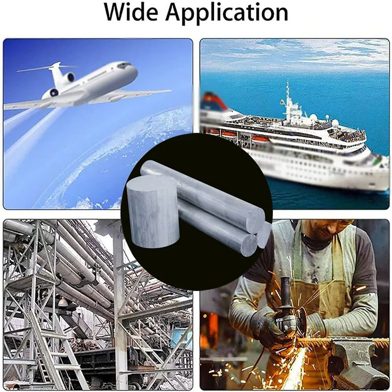 1pcs 7075 Aluminum Solid Round Rod Lathe Bar Stock for DIY Craft Tool Lathe Machining and Milling Diameter 5mm to 120mm