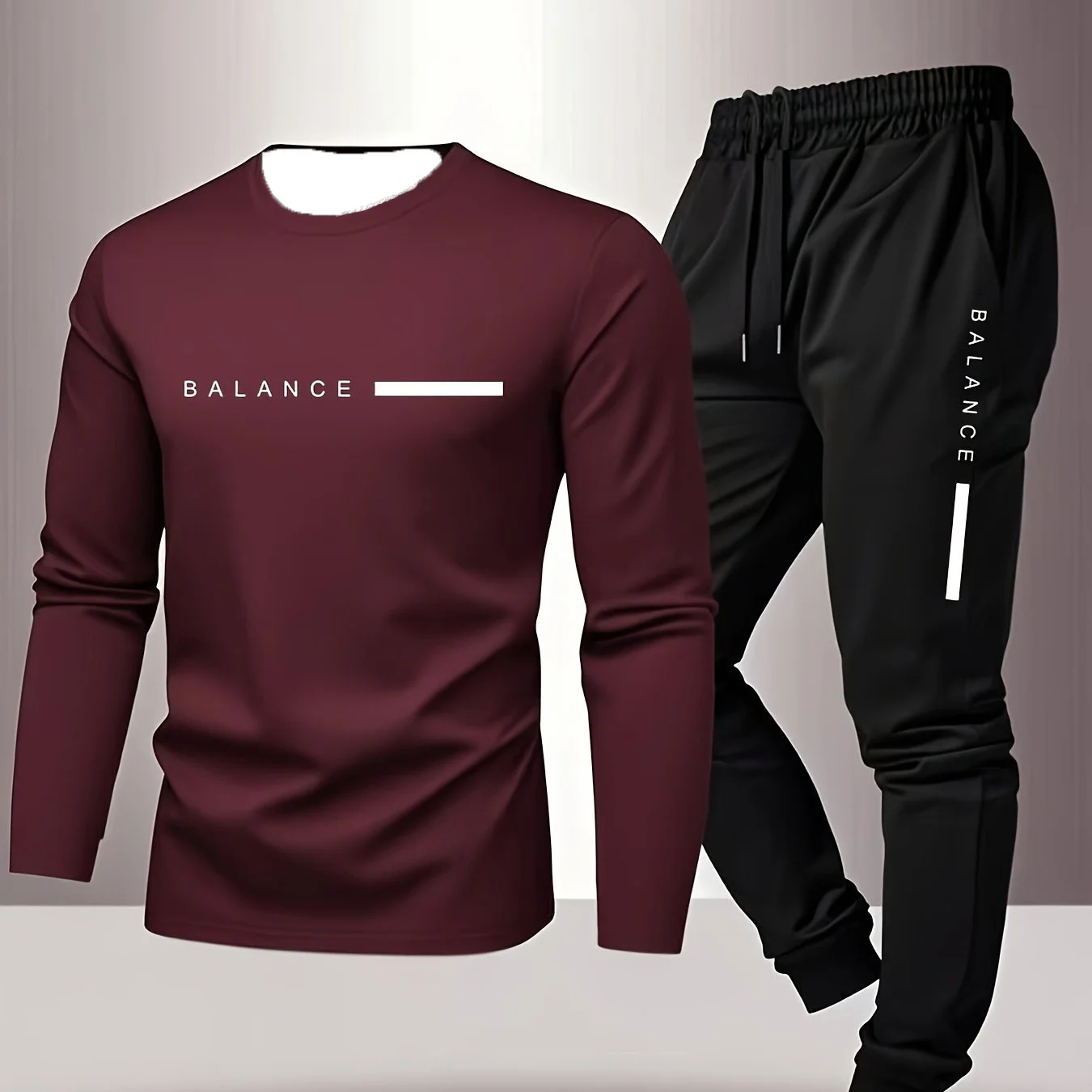 جديد الأساسية الخريف والشتاء الرجال طويلة الأكمام تي شيرت السراويل الطويلة بدلة رياضية غير رسمية ملابس منزلية عصرية ومريحة