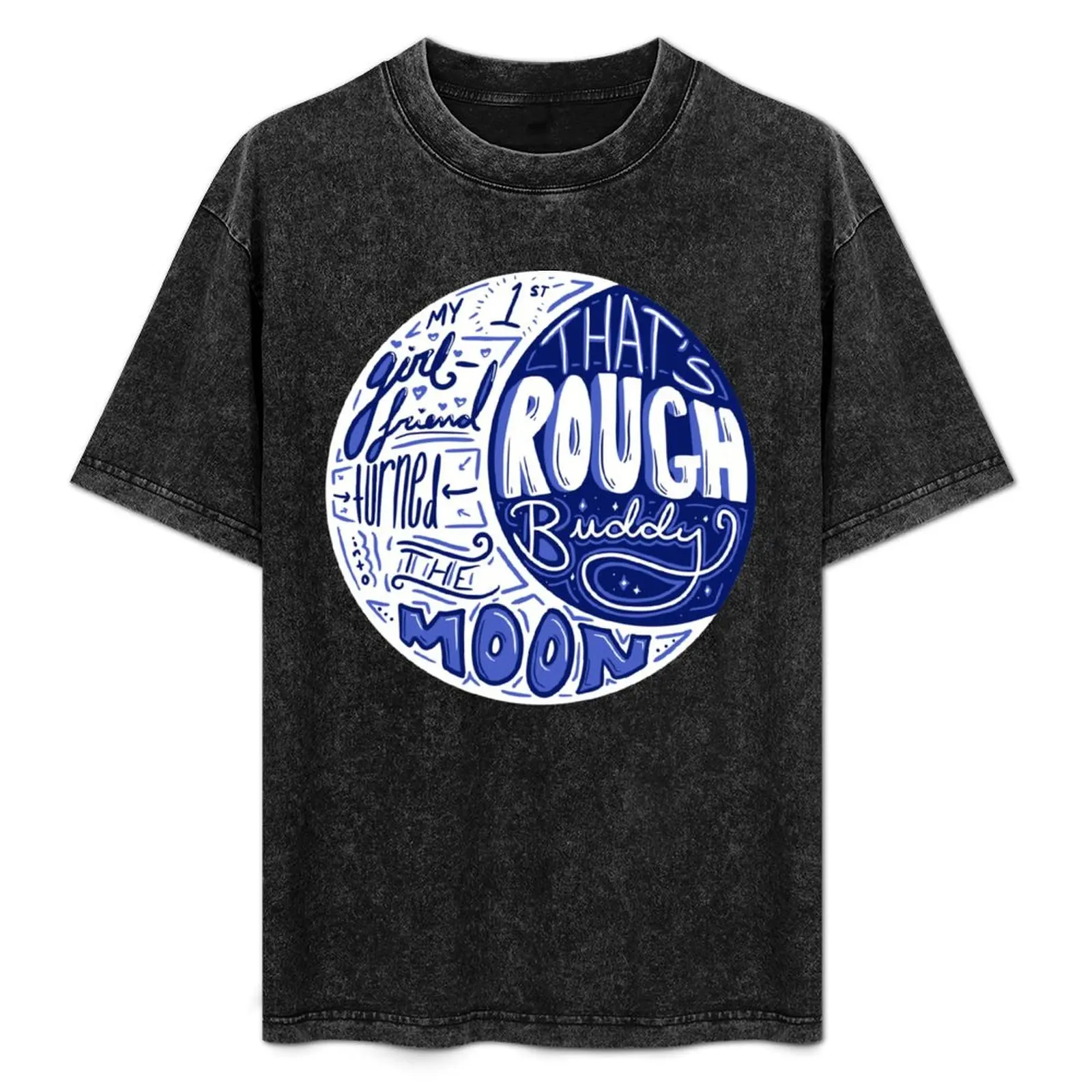 

The Moon is my GF T-Shirt Daily Casual Short Sleeve Tee Shirt