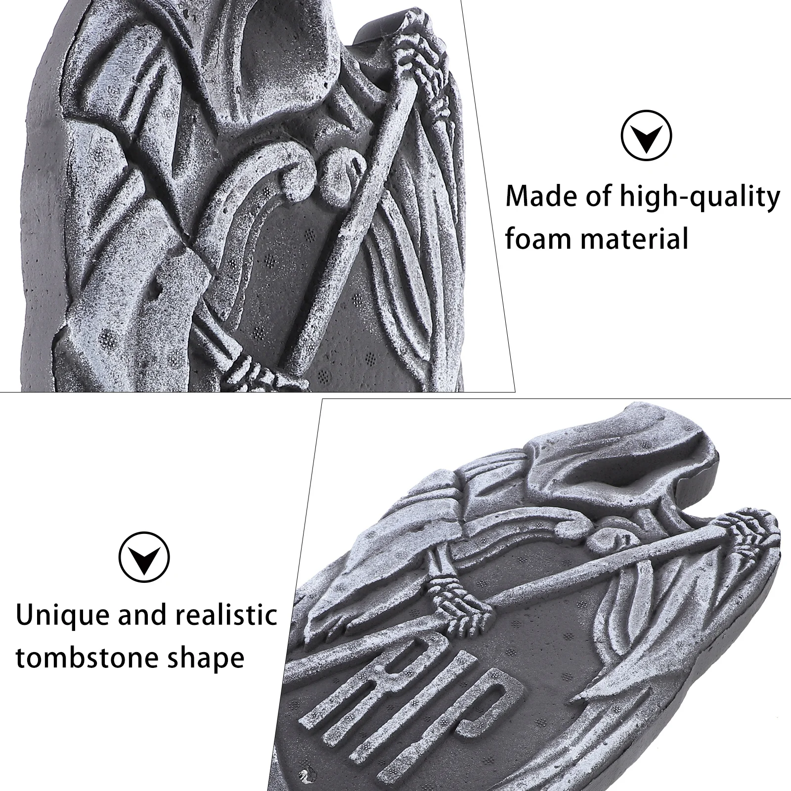 

Foam Tombstone Decoration Scared Tombstones Decor Halloween Supplies Outdoor Indoor Party Haunted House Prop Gravestone Craft