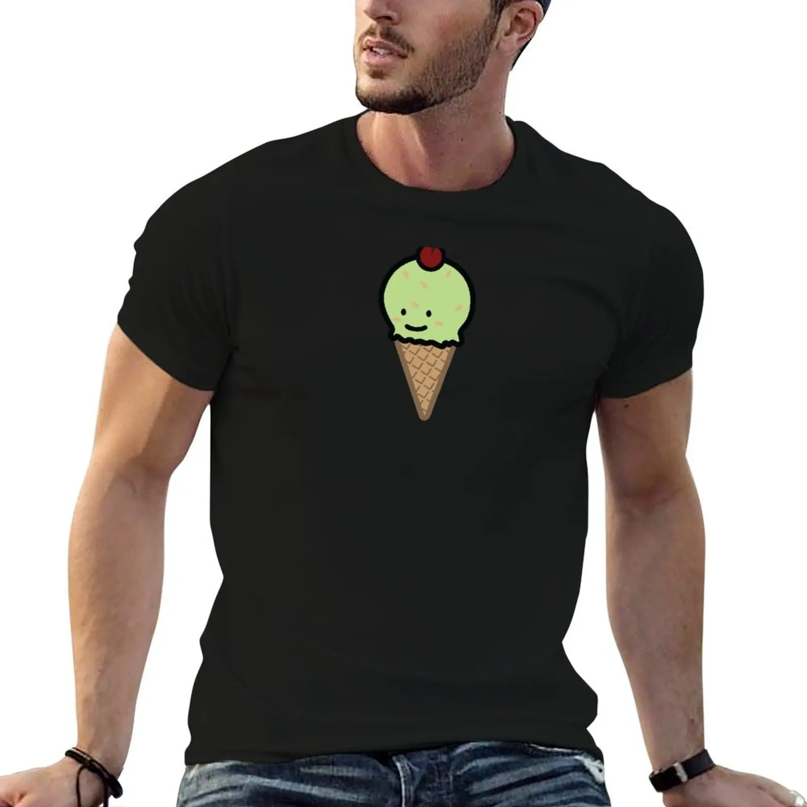 Pistachio ice cream T-Shirt man t shirt heavyweights Men's t-shirts