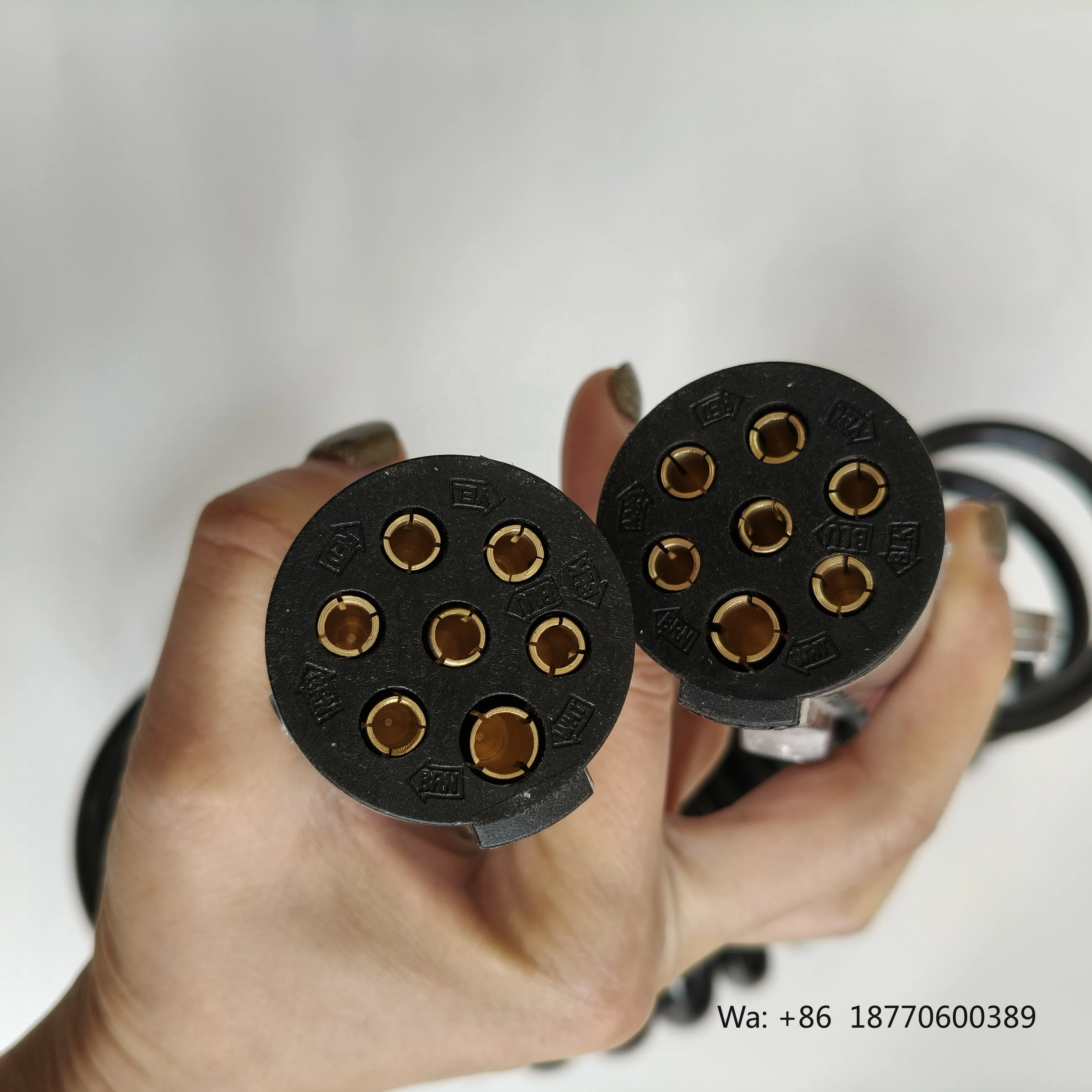 Wholesale Price Good Quality  Air Brake Hose 7 Pin Trailer Wiring Connector 7 Cores Truck Plug Spring Extension Cable 24v