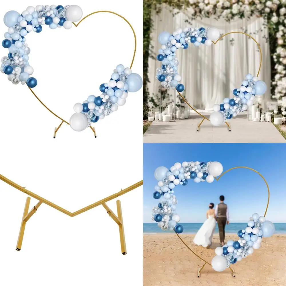 

Элегантная золотая свадебная арка с подставкой для воздушных шаров для церемоний и торжеств
