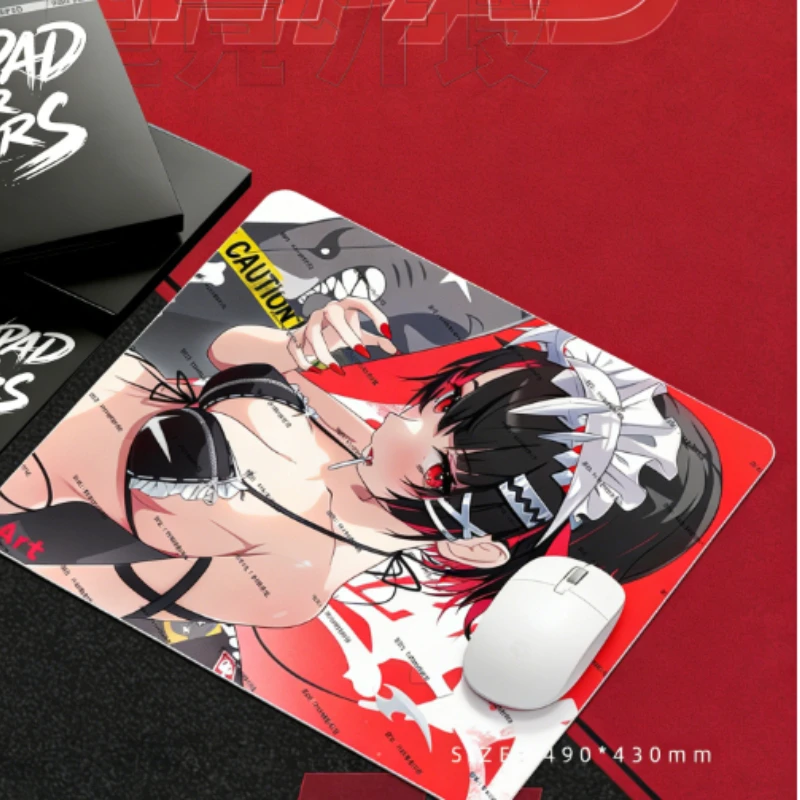 Replica Tempered Glass Mouse Pads Customized Ellen Joe Anime E-Sports Gaming Mats Desk Pad PC FPS Gaming Mouse Pad 490x430mm
