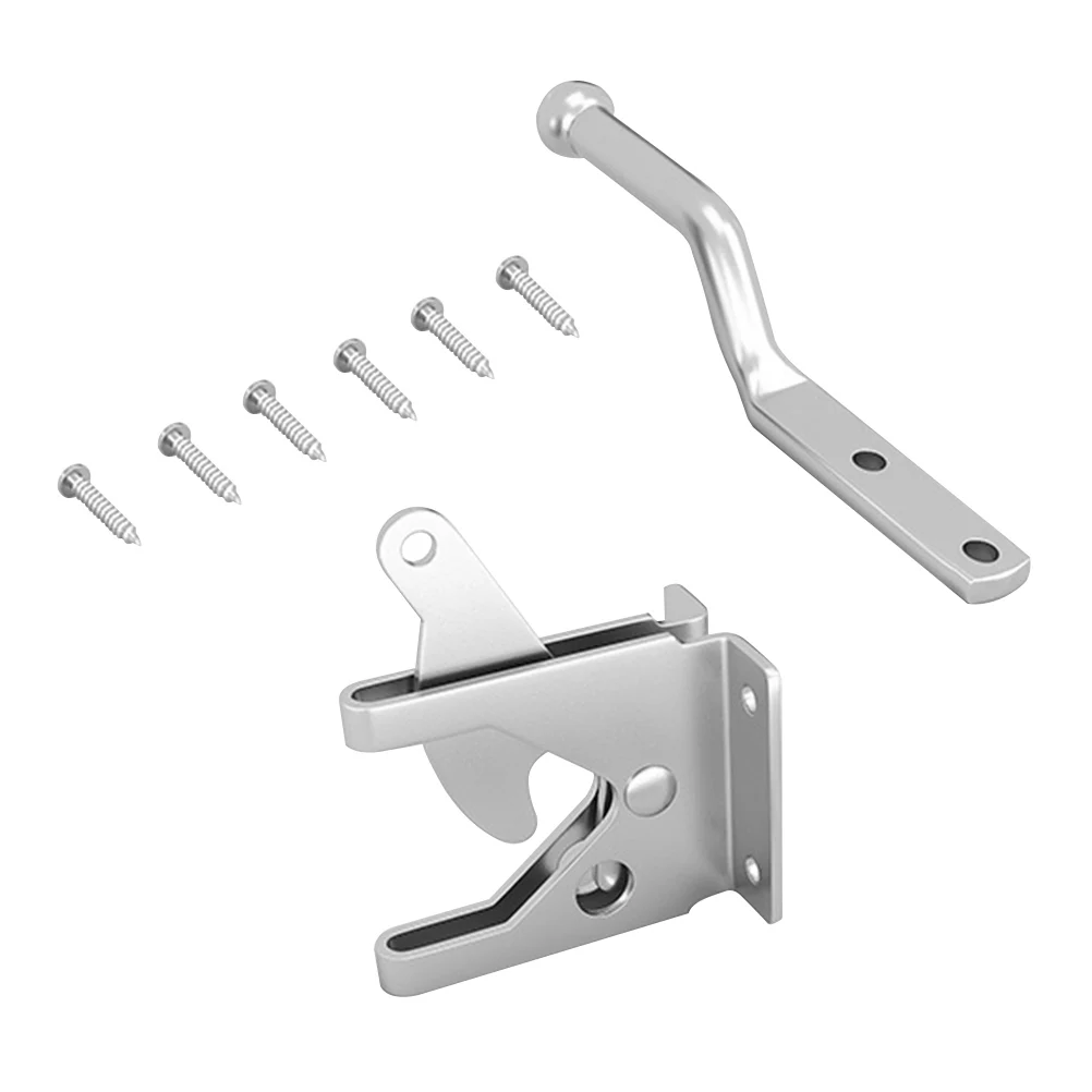 

1Set Gravity Lever Fence Lock Heavy Duty Slide Bolt Gate Latch Self-Locking for Wood Fence Gate Security Automatic Gravity Lever