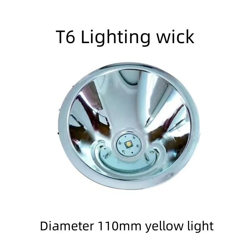 110mm 4.2V outdoor power supply strong led concentrating aluminum reflector lamp Bowl cup head lamp strong sport fishing Light