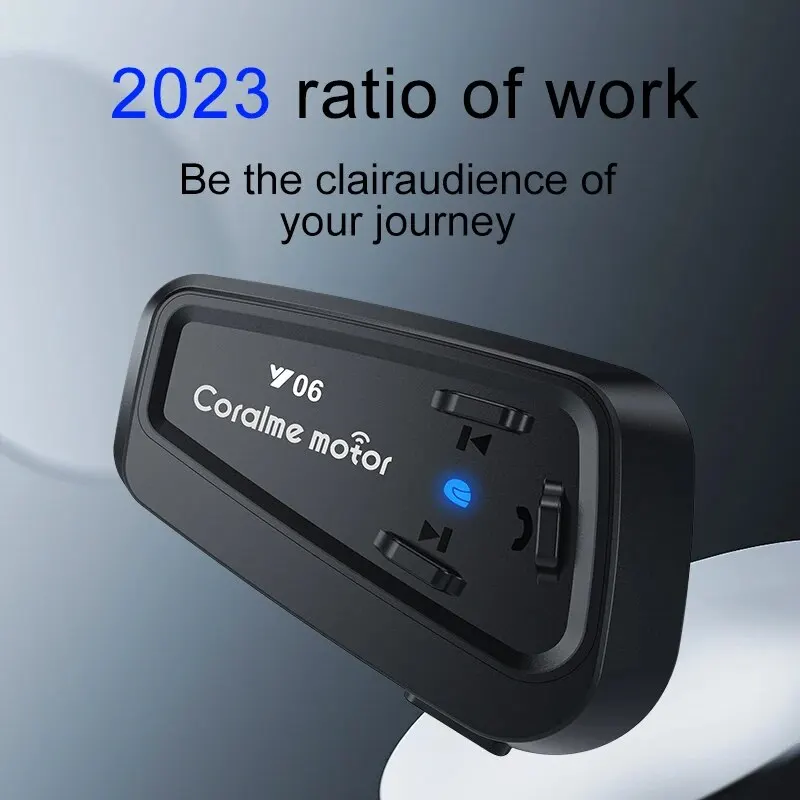 Y06 Motorcycle Helmet Bluetooth Headset IPX6 Waterproof Noise Reduction Small and Exquisite Integrating All Major Functions