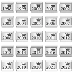 URING Fashion Designer Numbers Year of Birth Charm Links Fit Silver Color 9mm Bracelet Stainless Steel Jewelry DIY Making