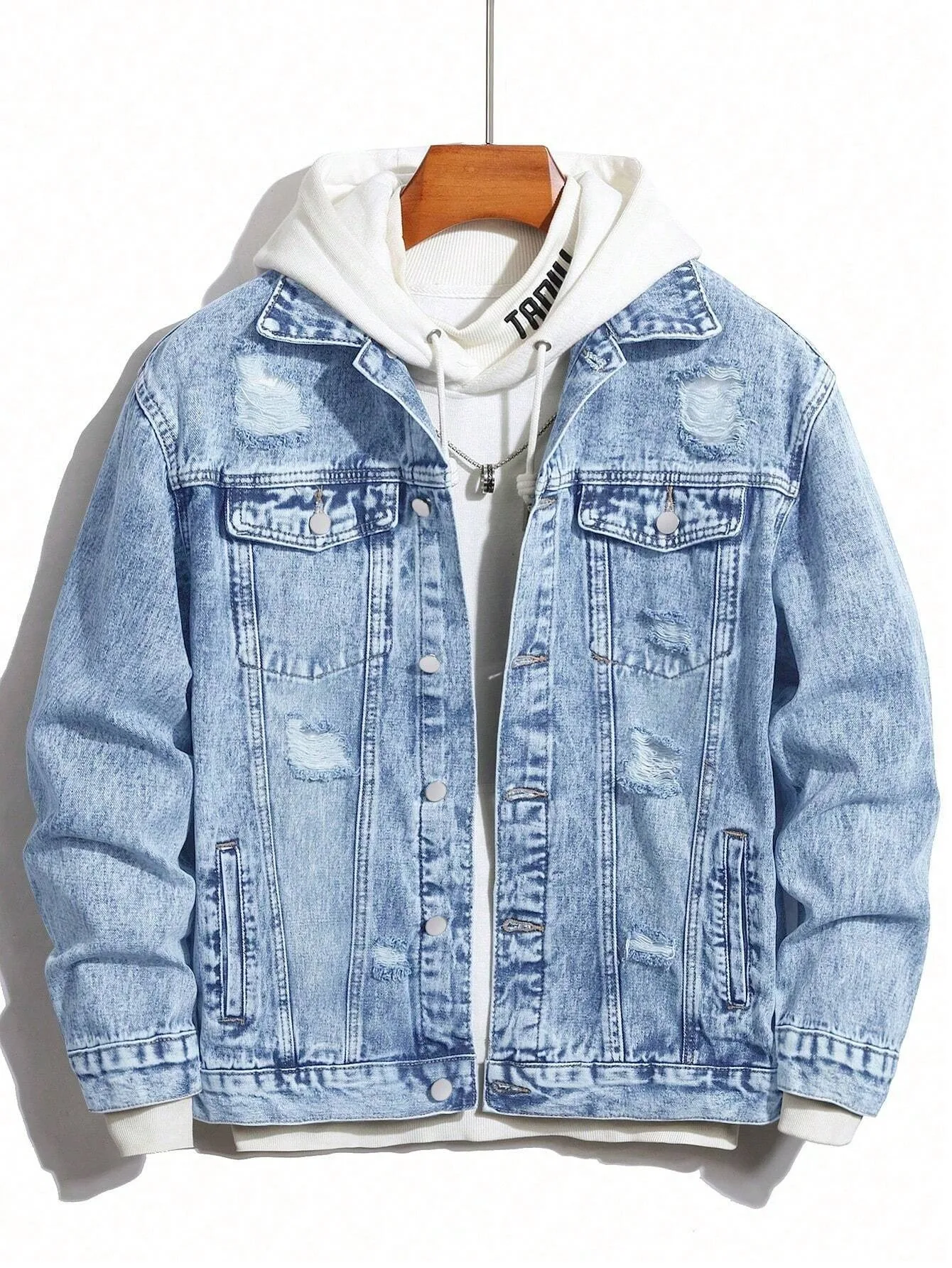 

1 шт., мужская четырехсезонная горячая стильная летная куртка с буквенным камнем, голубая летная куртка, повседневная американская уличная повседневная джинсовая куртка