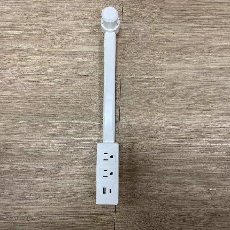 Electrical Wall Plug Extender Stick Rotates 180° Power Socket Expander For Hard To Reach Places Usb-a,usb-c,2 Ac Outlet For Home