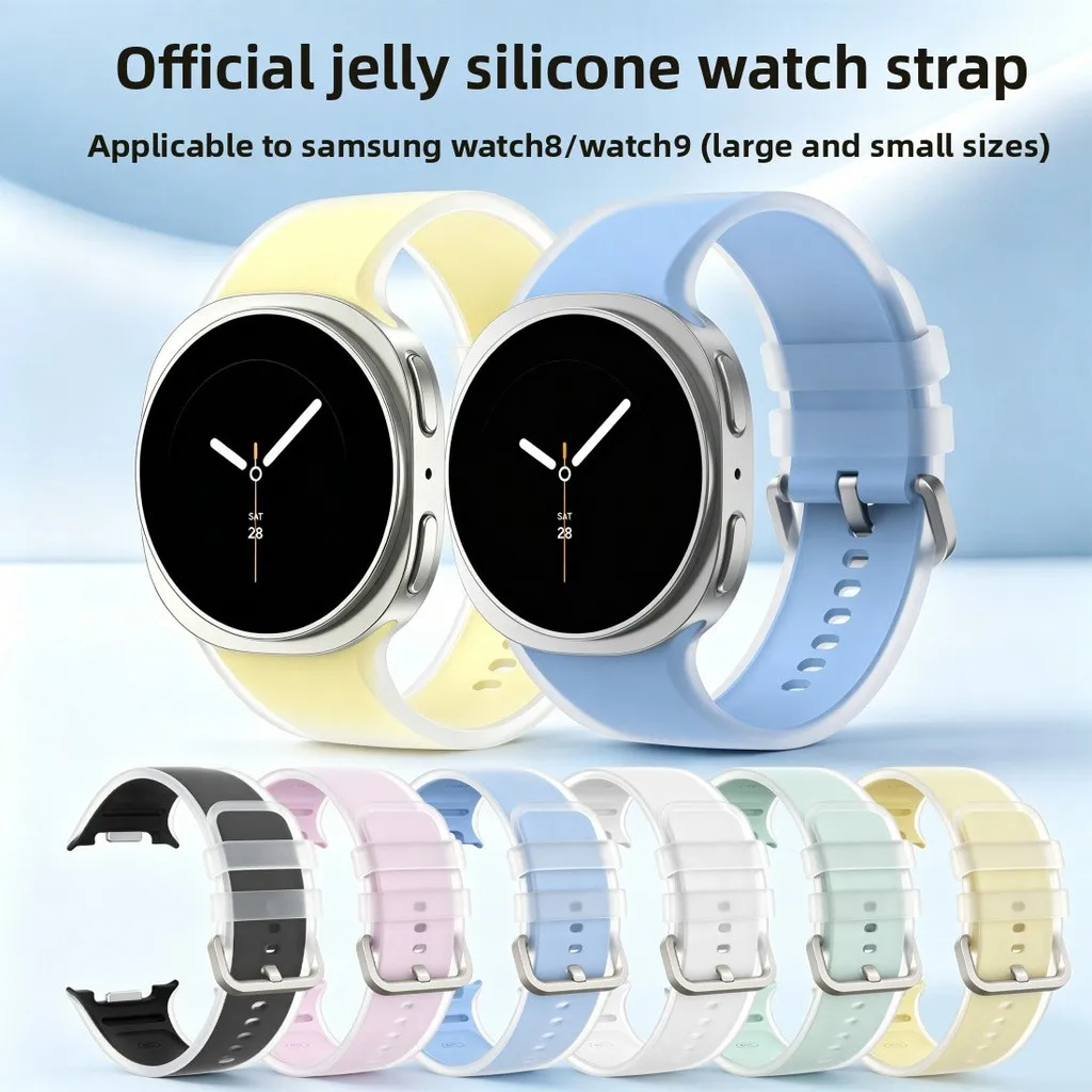 Durchscheinendes Silikonarmband für Samsung Galaxy Watch 8 9 40 mm 44 mm Sportarmband für Galaxy Watch 8 Classic 46 mm Ersatzarmband – Detail 2