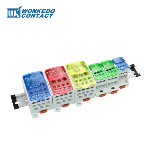 Caja de distribución UKK, un en varias salidas, conector eléctrico de alimentación, unión, bloque de terminales de carril Din UKK80A/125A/160A/250A/400A