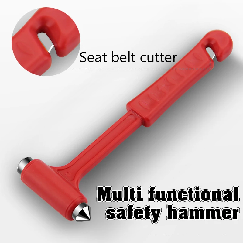 Car Safety Hammer Universal Practical Safety Hammer Plastic Car Rescue Tool Emergency Escape Tool Seat Belt Cutter Mini Portable