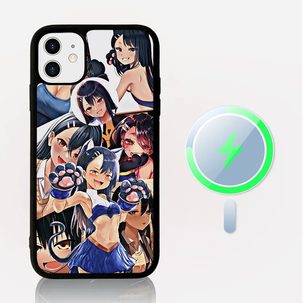 Nagatoro San Anime Phone Case Magnetic Case For iPhone 16 14 13 12 11 15 Pro Max Plus For Magsafe Wireless Charge Cover