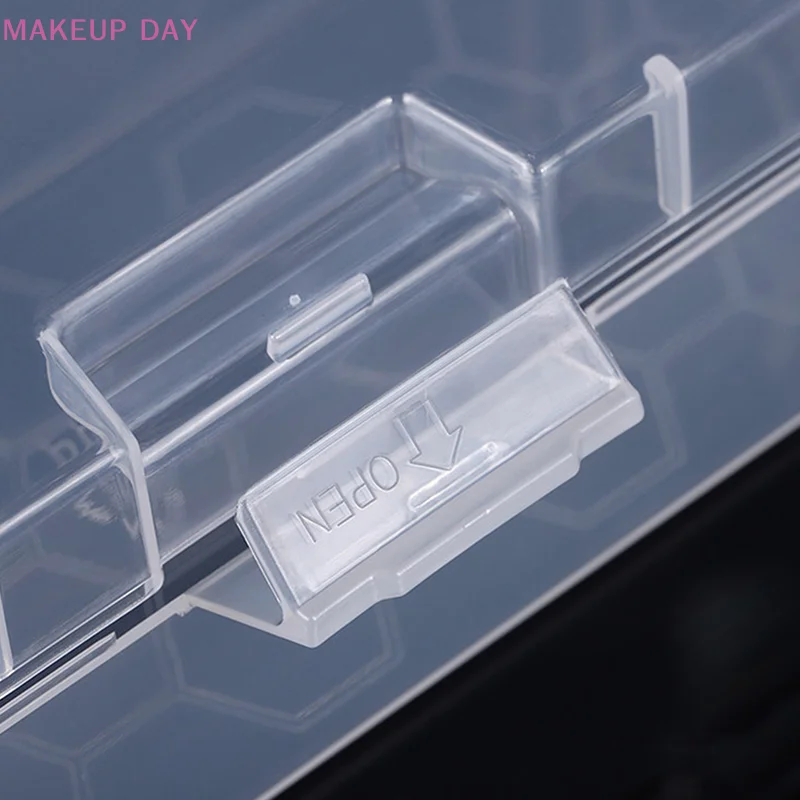 1Pcs Nail Pen Case Box PP Material Transparent Nail Brush Box Pouch Stationery School Pencil Case Supplies Pencil Storage