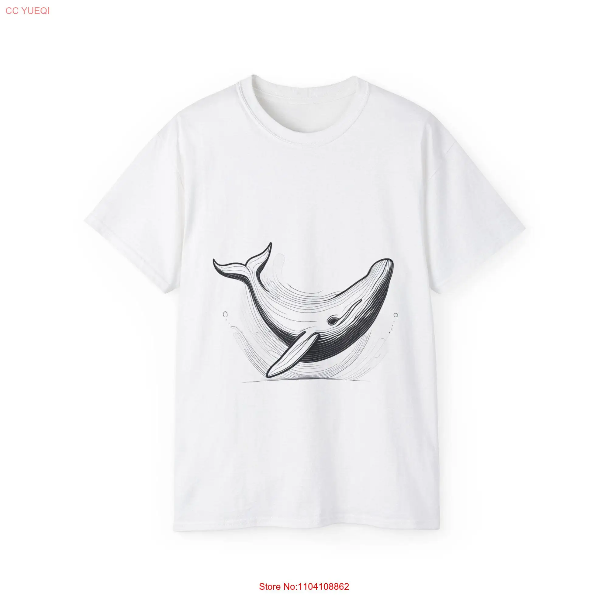 Humpback Whale Ultra Cotton T Shirt long or short sleeves