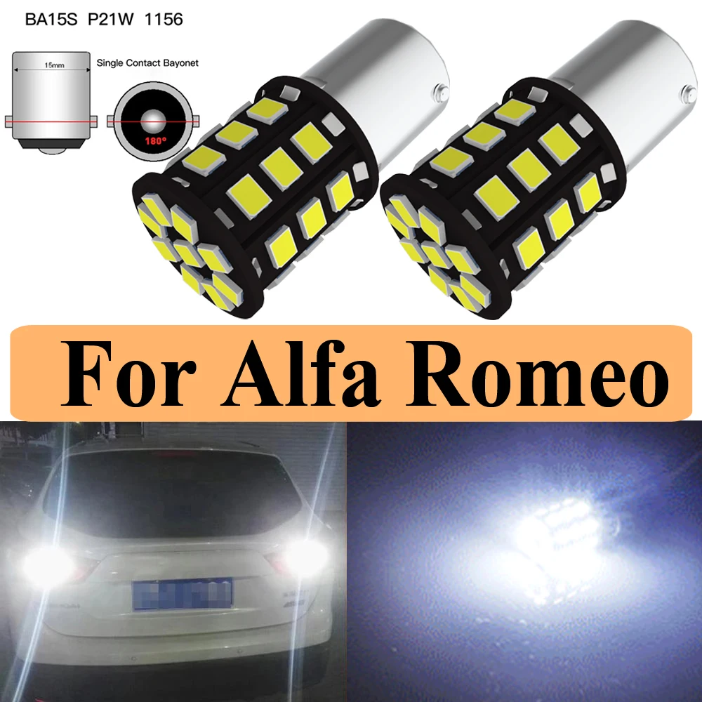 2pcs P21W LED Backup Reverse Light Bulb 7506 BA15S for Alfa Romeo Mito Giulietta Spider 75 164 33 155 145 146 GTV 156 166 147