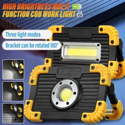 High brightness multi-function COB work light, Outdoor camping light, Three light modes,   Suitable for hiking, Mountaineering