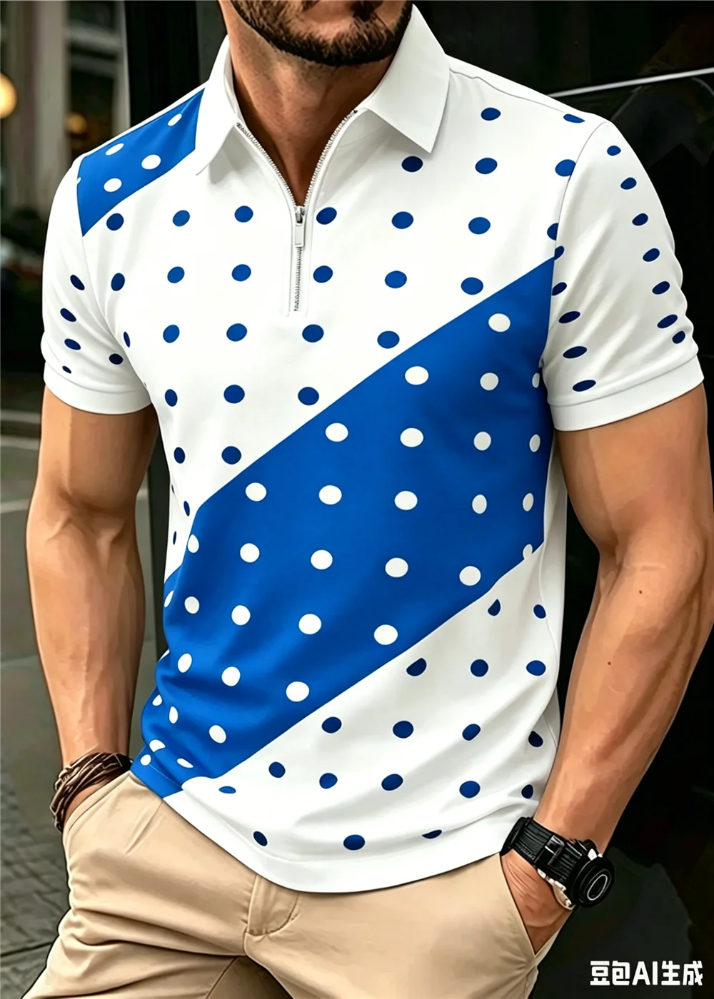 Fashion Round Dot Pattern Men's Polos T-Shirts Summer Short Sleeve 3D Printed Male Street POLO Tee 6XL Plus Size Casual Tops