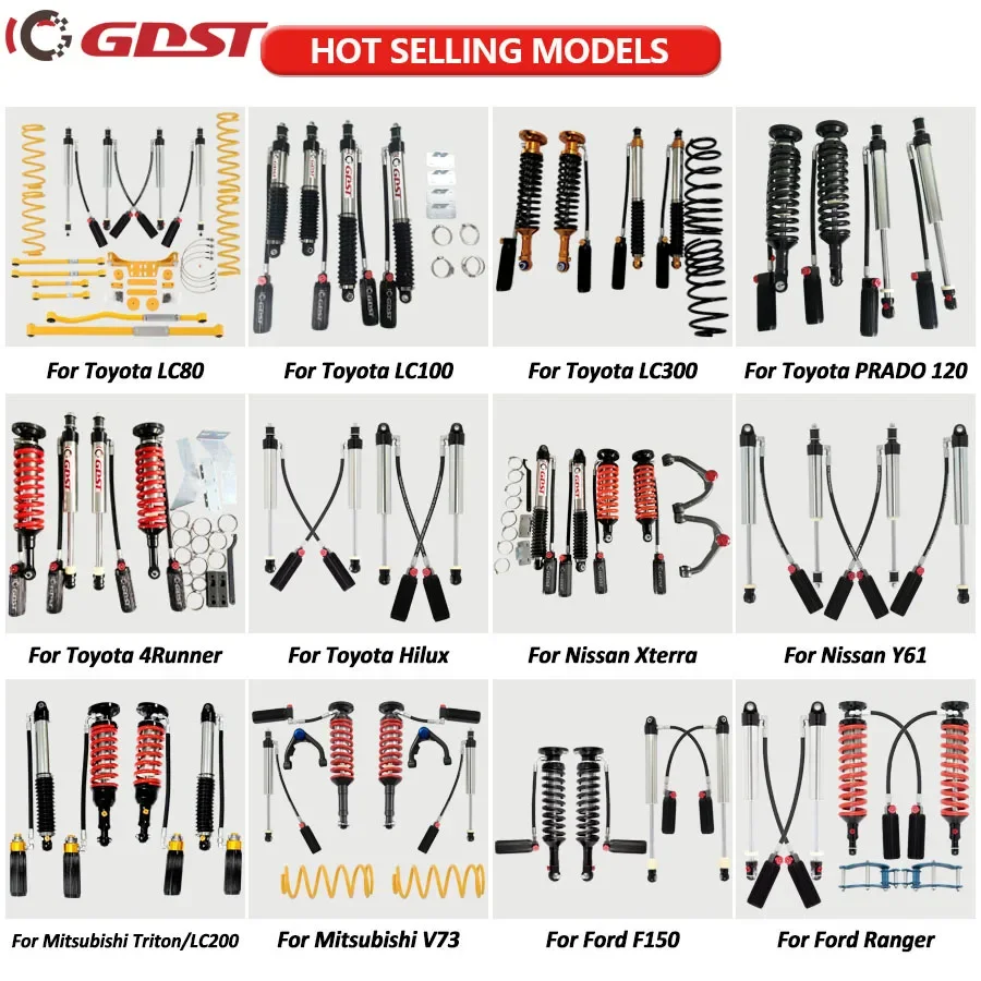 

GDST Adjustable Coilover Suspension Kit Coilover Shocks 4x4 For Toyota 4Runner
