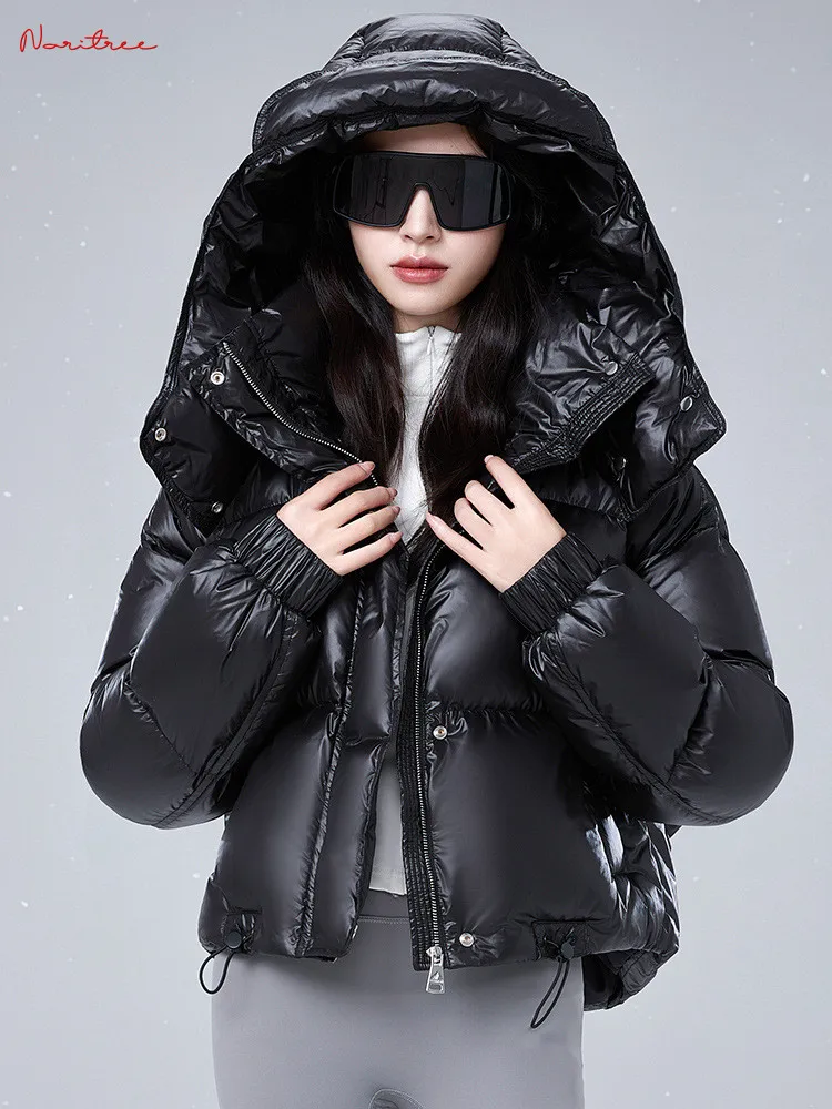 

More Than 300g Duck Down Filling Coats Down Jackets Winter Fashion Fluffy Down Coats Female Thicker Warm Parkas wy2114