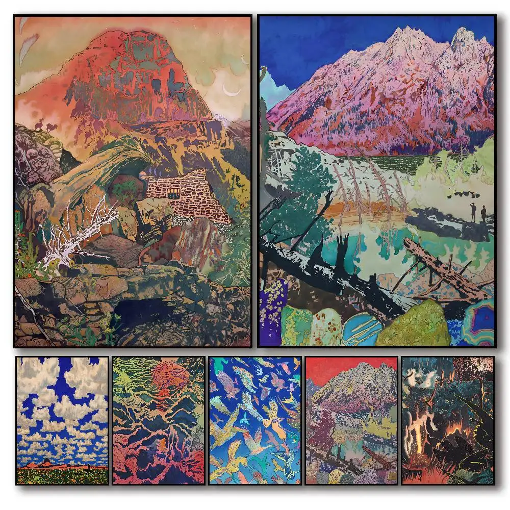 Modern Abstract Artist Aaron Morse Works Art Poster Self-adhesive Art Room Entrance Restaurant Wall Decor Art Painting