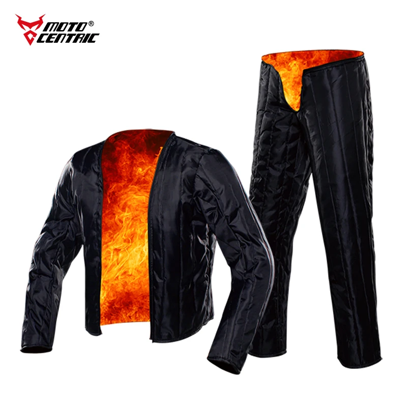MOTOCENTRIC Racing Men's Two-Piece Windproof and Waterproof Motorcycle Riding Suit Winter Pants with Detachable Protective Gear