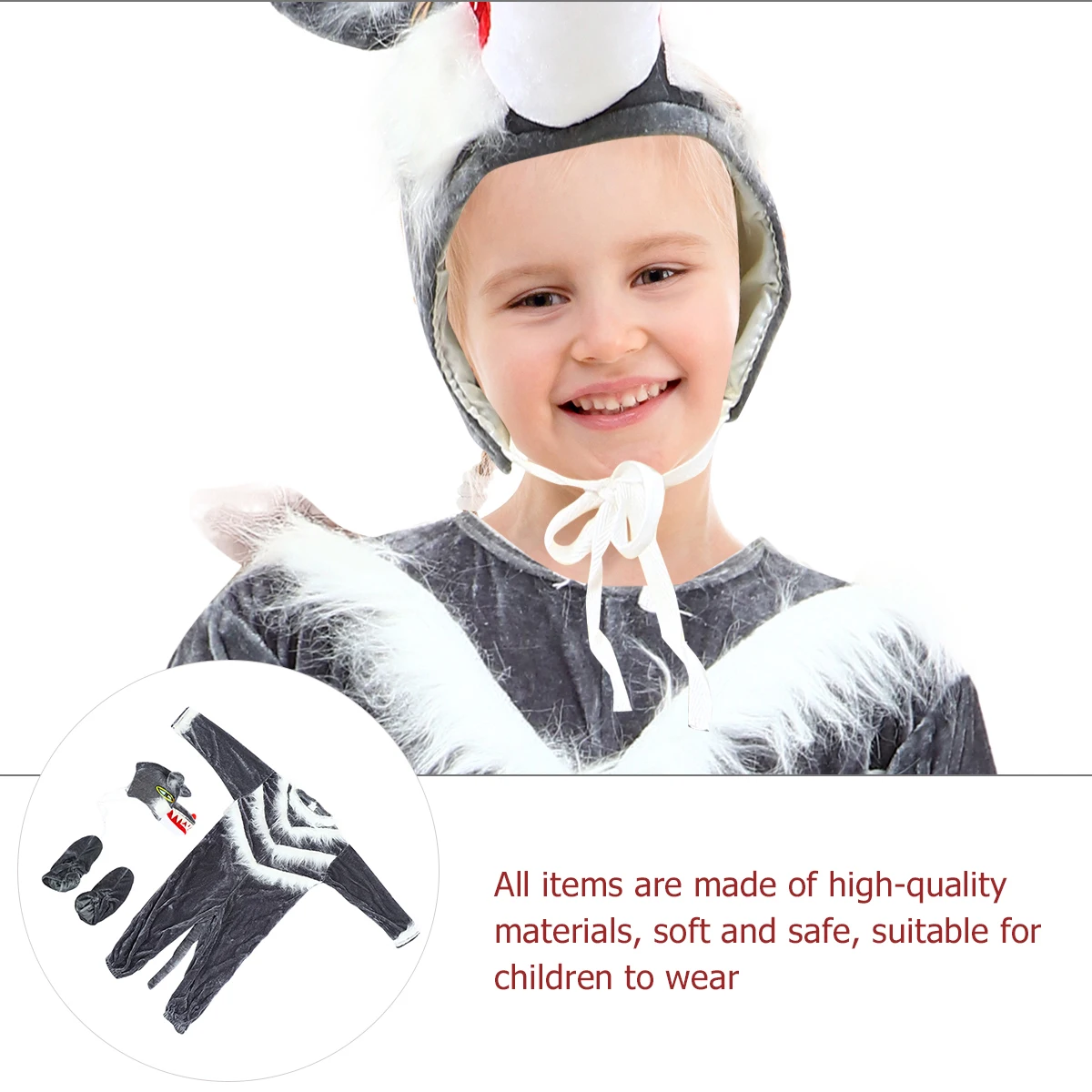 

1Set Kids Animal Cosplay Costume Set Headgear Shoes Lightweight Performance Clothing for Parties Kids Cosplay Costume