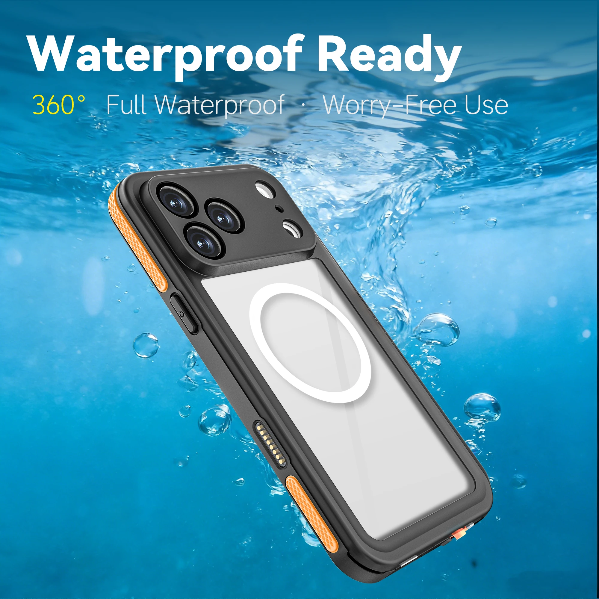 Suitable for iPhone 17 17 Pro Max waterproof phone case, ess