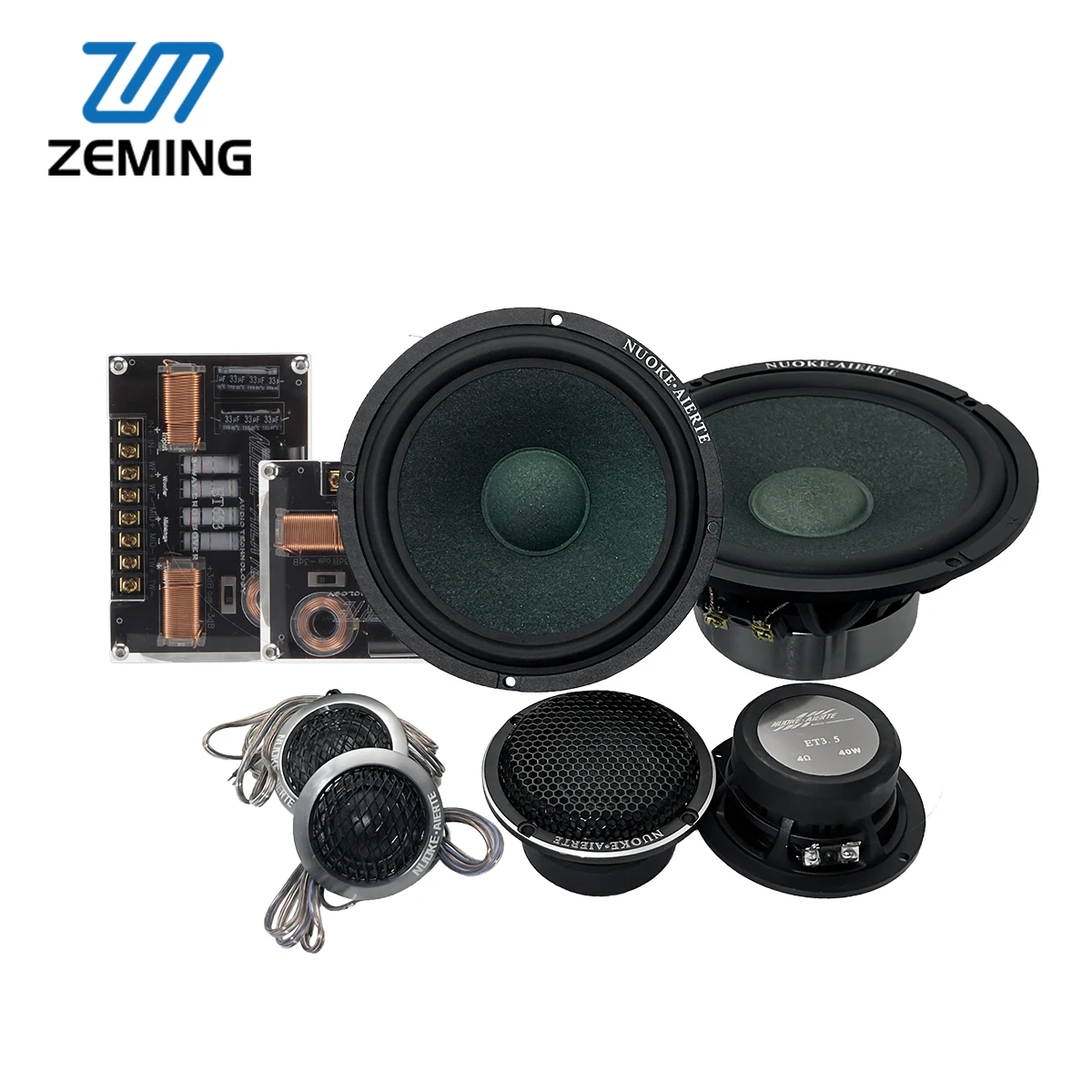6.5 Inch RMS 100W *2 Woofers & 25mm silk NEO. magnet Tweeters & Midranges & crossovers 3-way Car audio Component Speaker sets