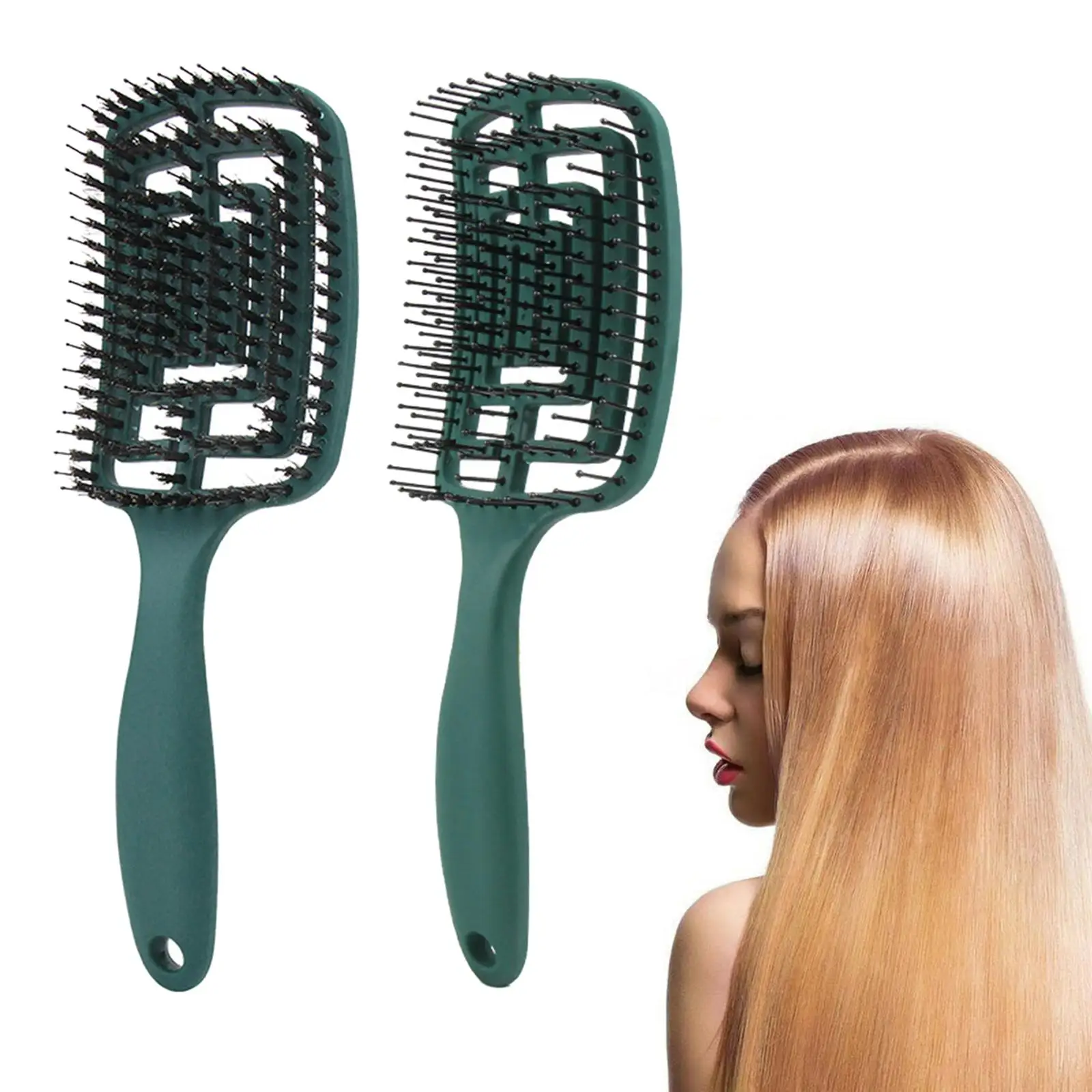 

Detangling Der Curved Vented Hair Brush Comb for Men and Women Hairbrush Long