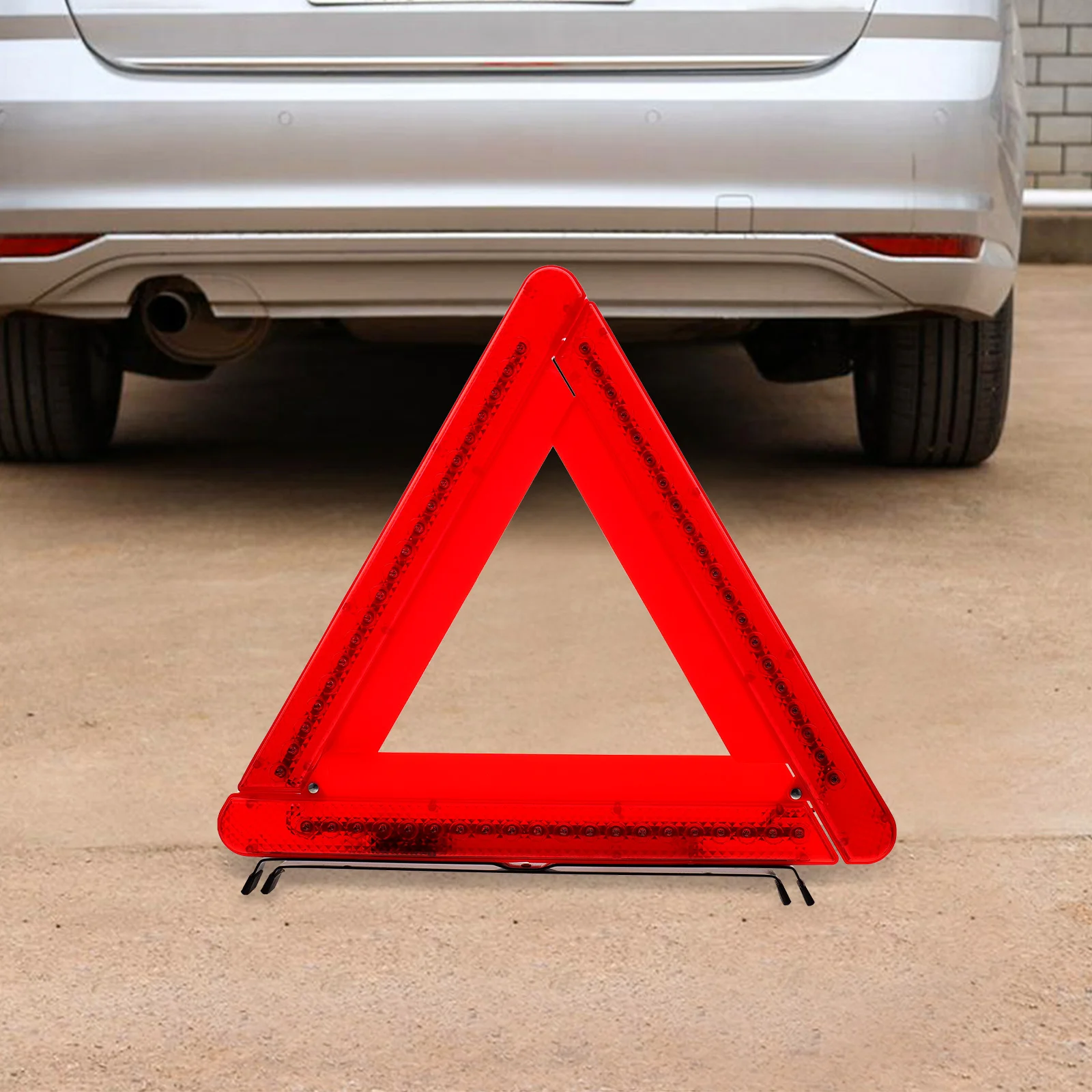 

Emergency Warning Triangle Reflective Car Safety Light Visibility Emergency Warning Triangle Stands Car Stop Sign