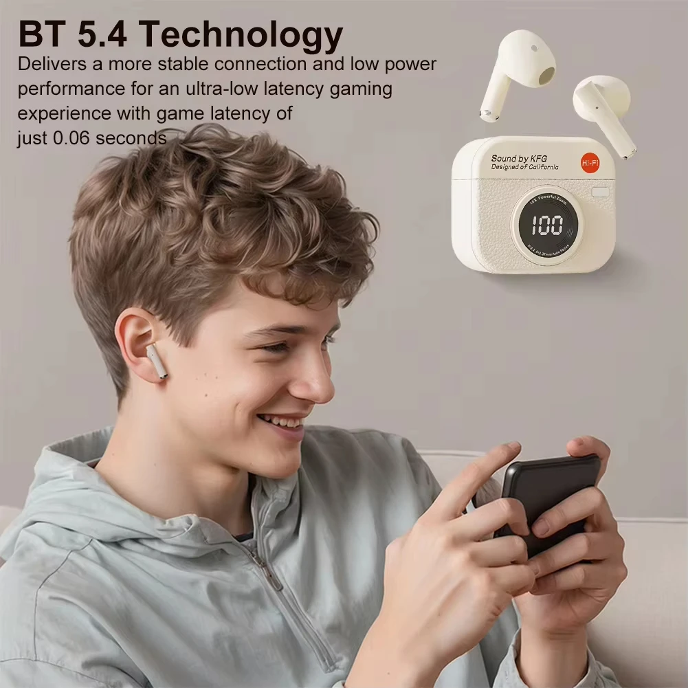 Wireless Bluetooth Earphones Bluetooth 36 Hours Playback Sport Tws Earbuds with Led Display Headphones Built-In Mic Gift