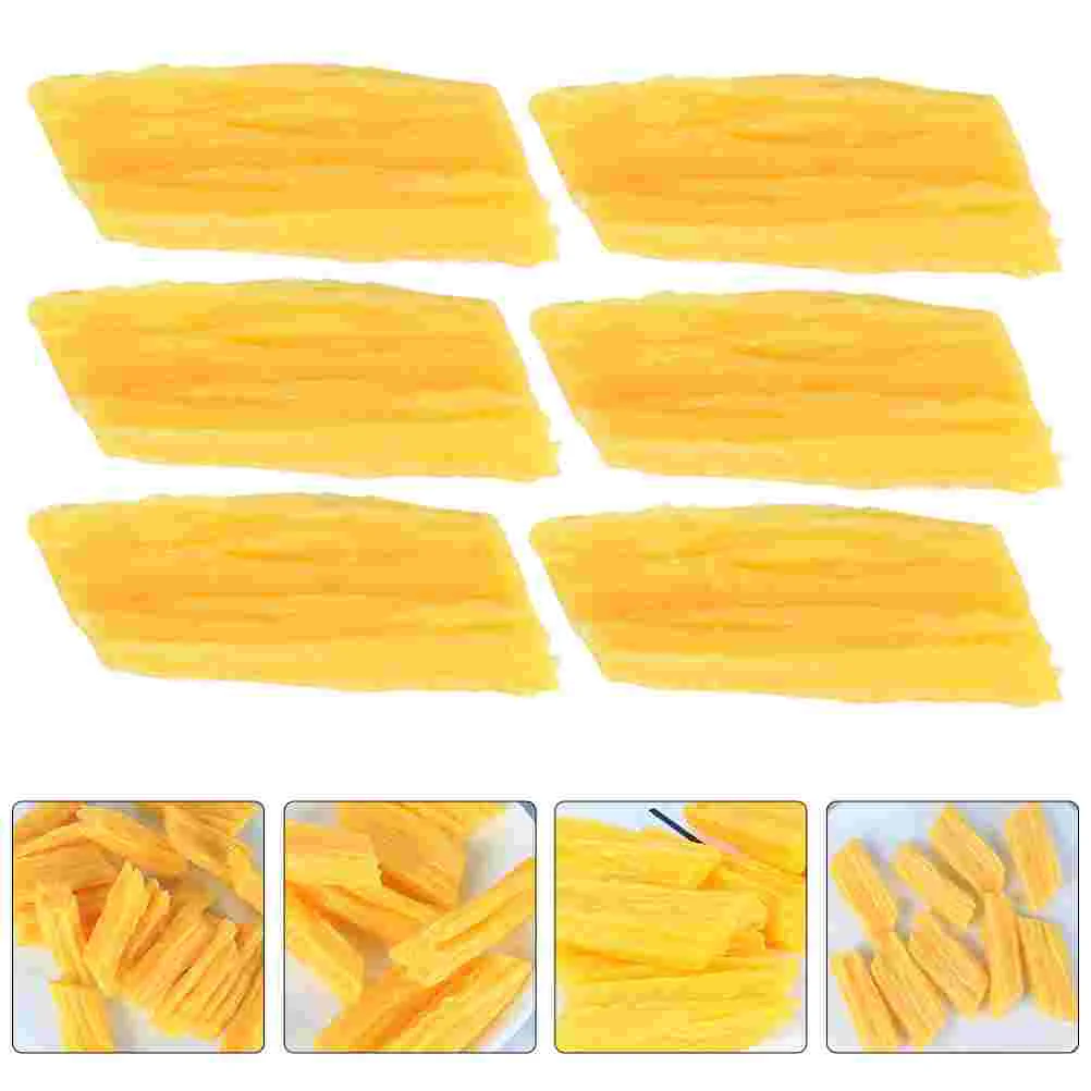 

10 Pcs Fake Food Bean Curd Stick Photo Prop Cooked Model Photography Artificial Accessories Pvc Kitchen