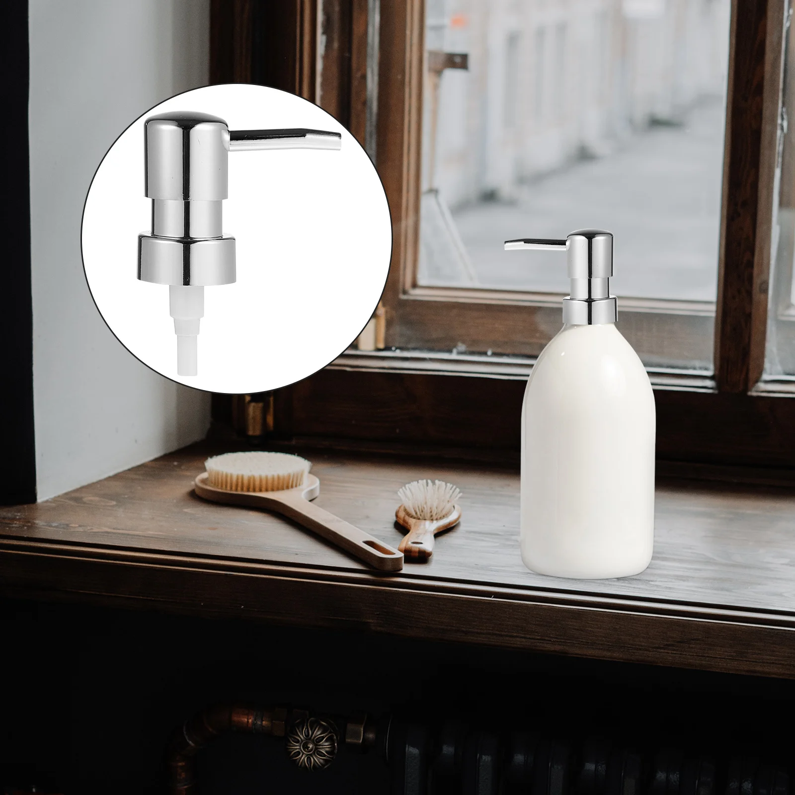 

4Pcs Pump Head Replacement for Dispenser Bottles Premium Plastic Soap Dispenser Pumps for Shampoo Lotion and Containers