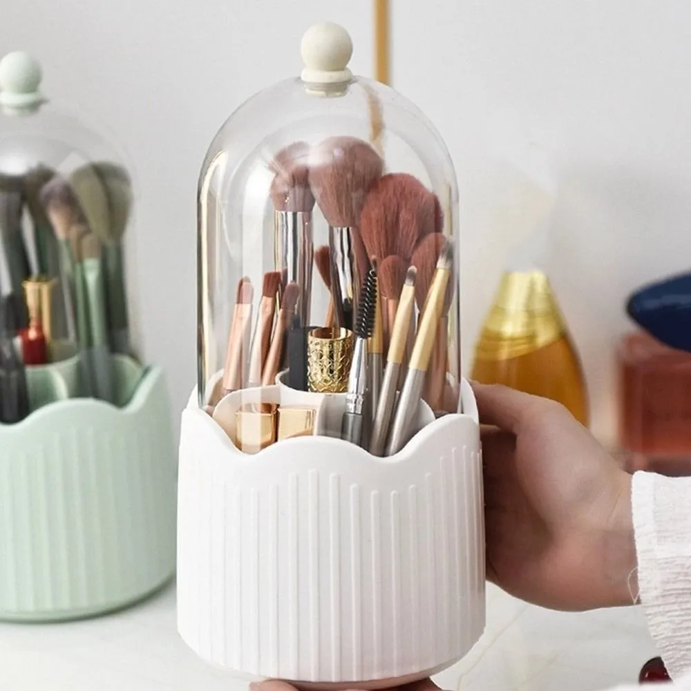 

with Lid Rotatable Makeup Brush Box Detachable Large Capacity Cosmetic Storage Holder Waterproof Storage Tube Box