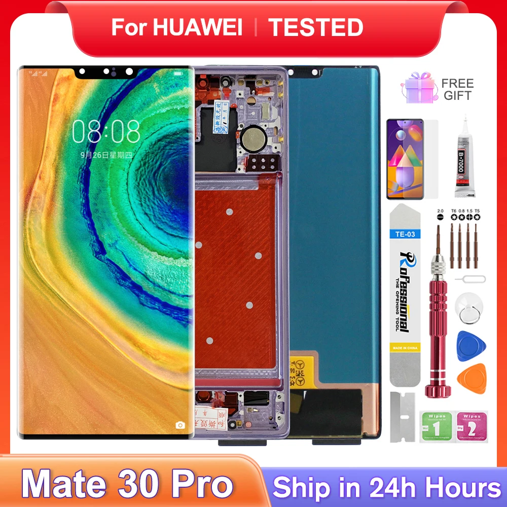 For HUAWEI 6.53\'\'Mate 30 Pro For Ori Mate30Pro LIO-L09 L29 AL00 LCD Display Touch Screen Digitizer Assembly Replacement