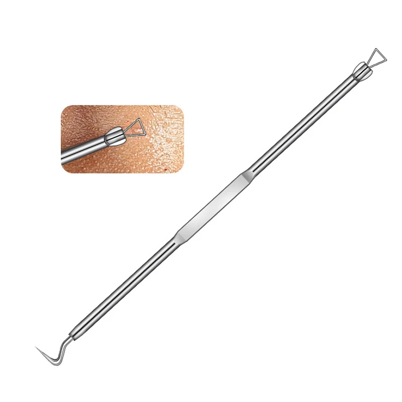 9 pièce/ensemble en acier inoxydable acné tête noire dissolvant ensembles d'outils aiguille points noirs et boutons dissolvant soins du visage extracteur Point propre portable