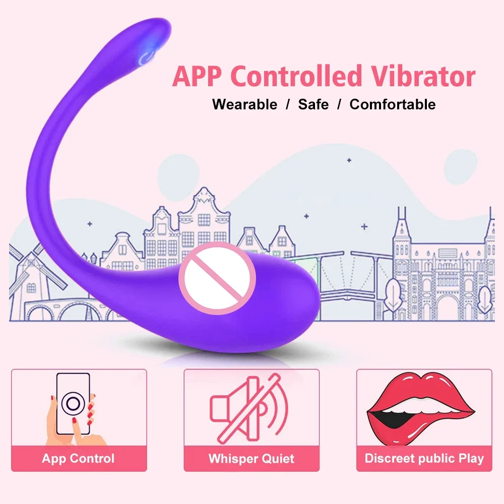 Sex toy vaginal G-spot vibrator Wireless vibrator Love Egg vibrator Wearable Bluetooth APP control adult women