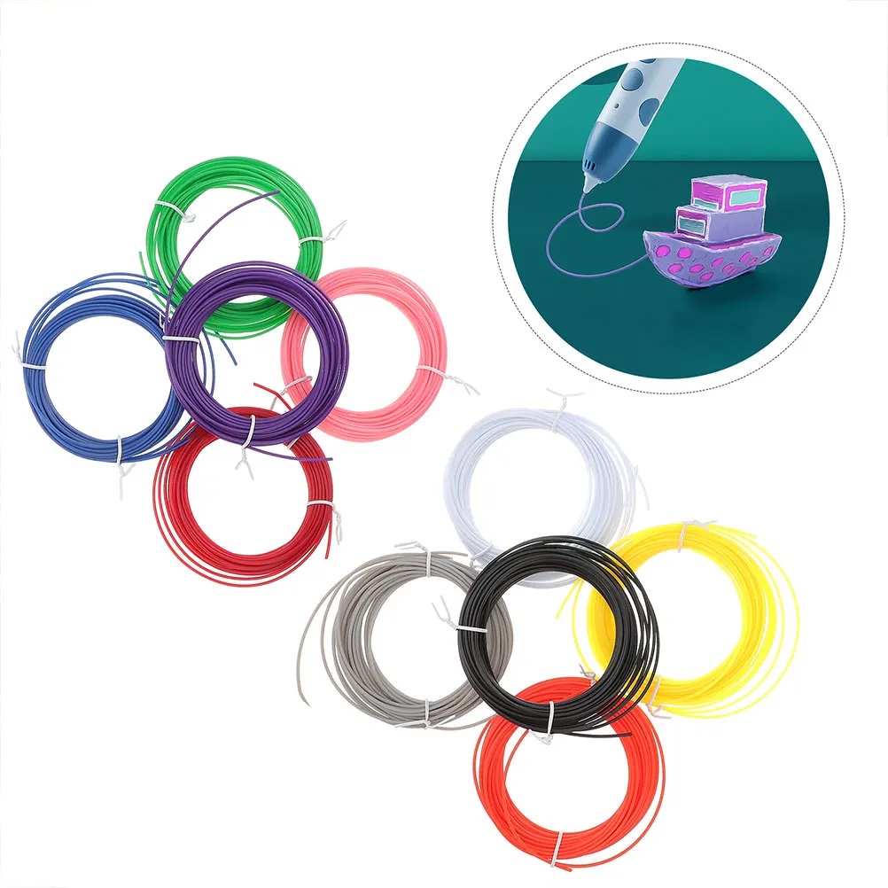 

2 Sets 3D Printing Pen Consumables Refills Professional Wires 10 Colors 1.75mm Diameter Tolerance Control Smooth