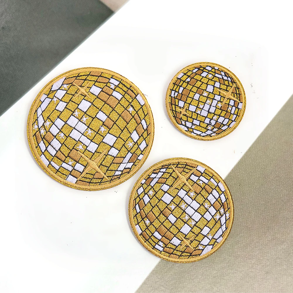 子供用の刺embroideryアイロン,大,中,小のパッチセット,レーザー漫画,ライト,衣類,ジーンズ,バックパック,バッジ,黄色,3個