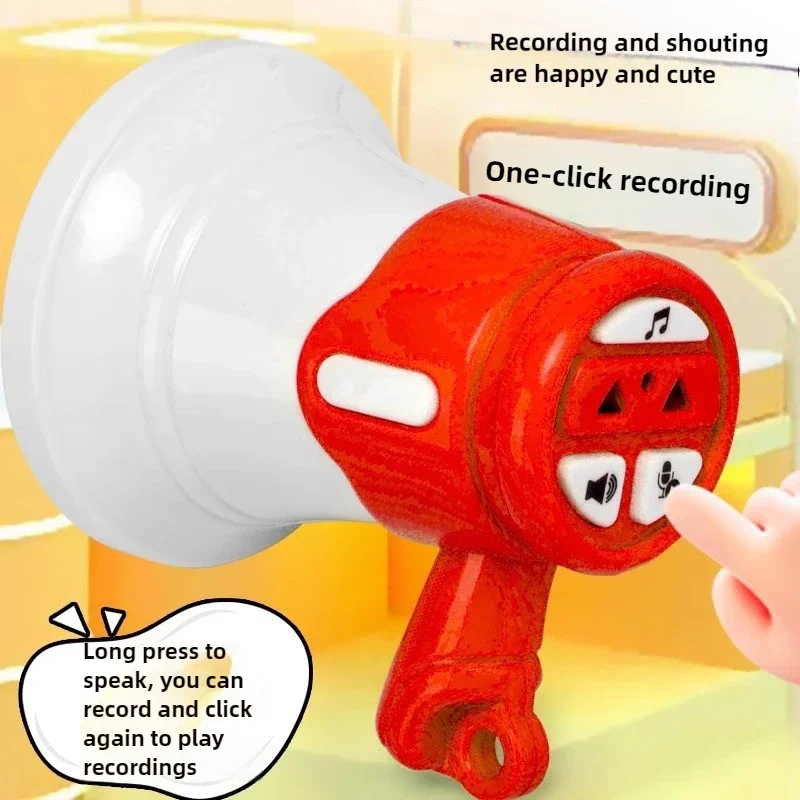 1-10PCS Mini Recording Trumpet Toys Funny Compulsion Keychain Children Decompression Toys Schoolbag Pendant Birthday Gift