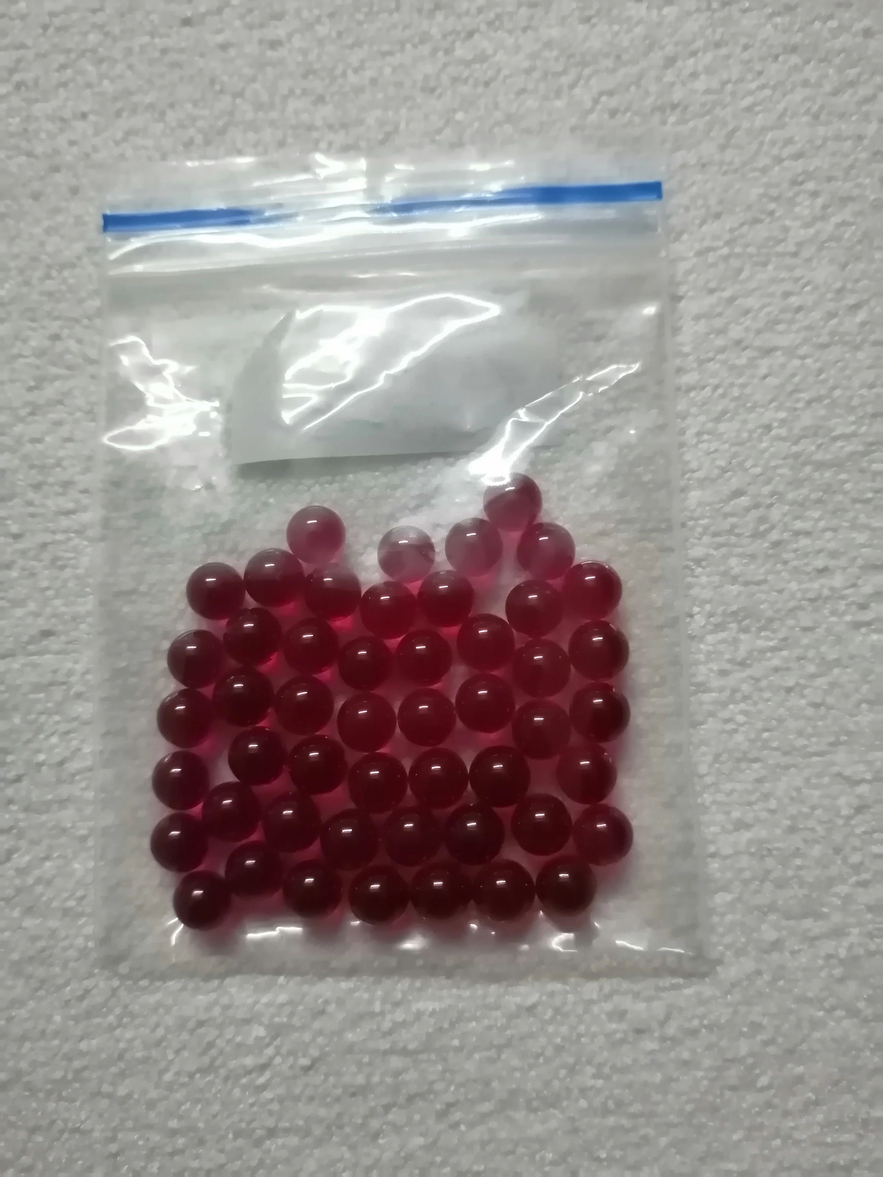 인기 판매 3.0~12mm 5A급 루스 # 5 루비 레드 스톤 라운드 볼 커런덤 스톤 보석용 구멍 없는 합성 보석