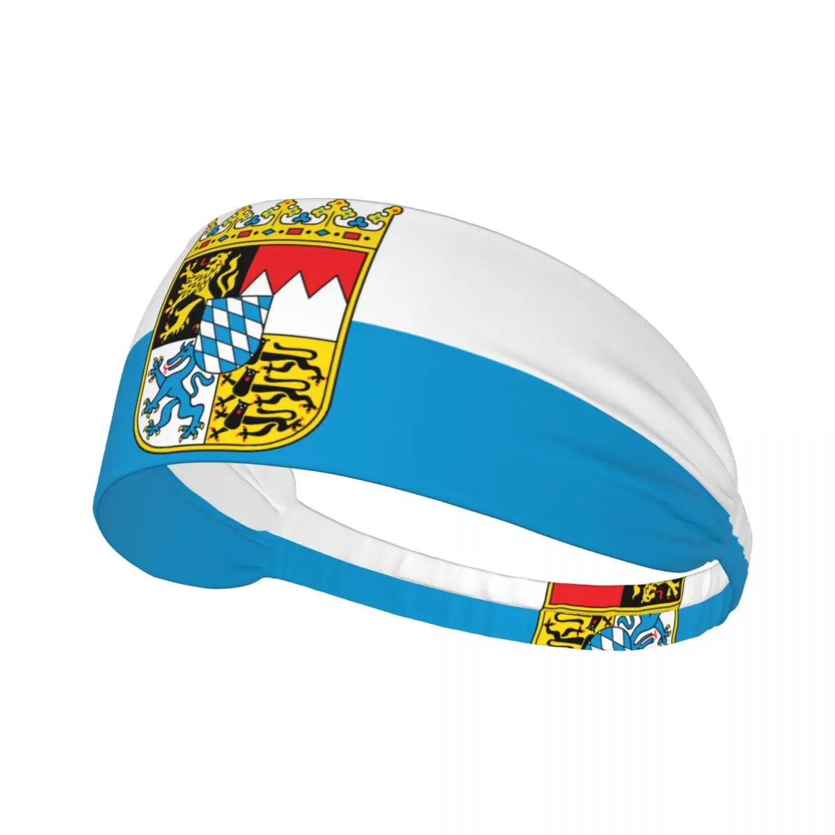 Flag Of Bavaria State Elastic Hair Band Yoga Headband Makeup Hair Hoop Headwrap