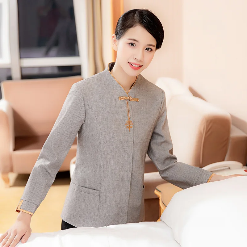 

Property Cleaning Uniform Long Sleeve Hotel Guest RoomKTVCleaning Aunt Workwear Hospital Cleaning Work Uniform Autumn Winter Out