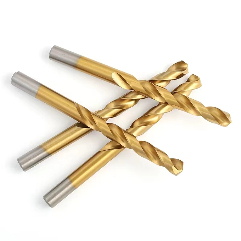 Brocas helicoidales de vástago recto recubierto de titanio de acero de alta velocidad para Metal, 5,0mm-9,0mm, 5mm/5,5mm/6mm/6,5mm/7mm/8mm/9mm, 10 unidades)