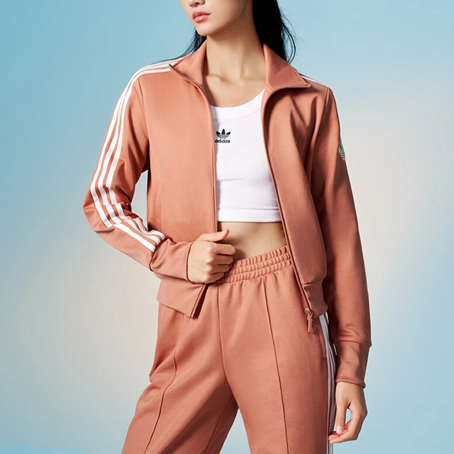 

Adidas genuine Trefoil Women's Minimalist Casual Sports Jacket JI7537