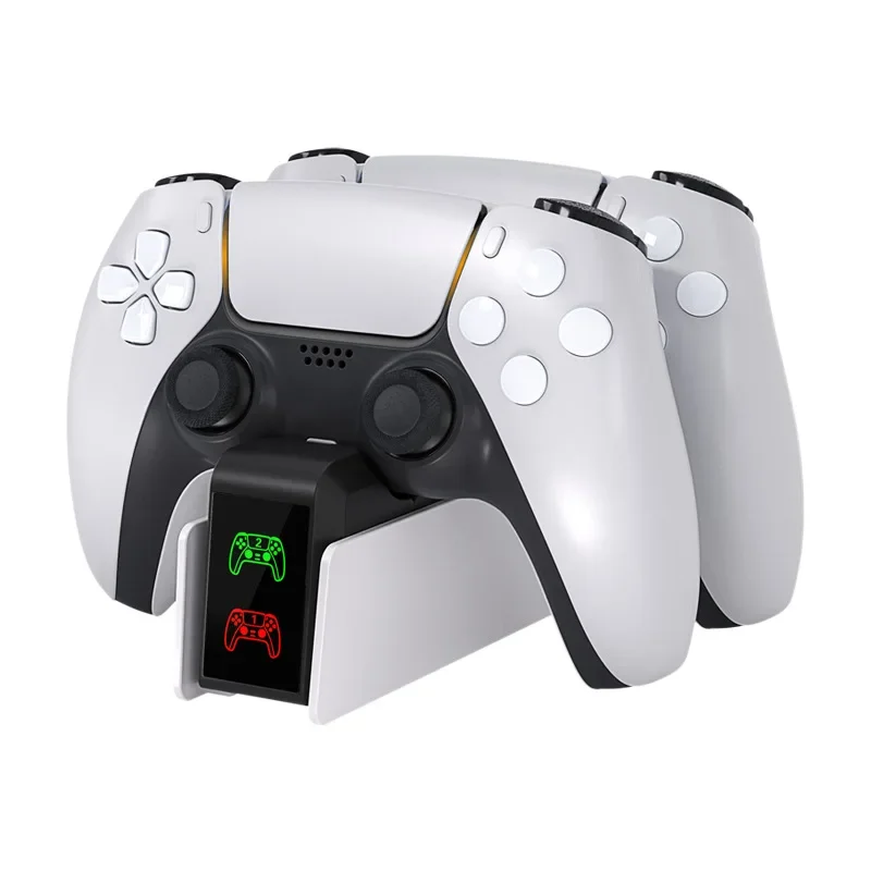 For PlayStation 5 Dual Fast Charger LED Indicator Charging Stand Docking Station for PS5 Gamepad Controller Charging Station