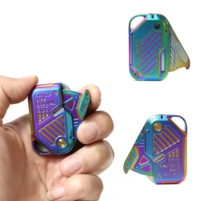Magnetic Push Card Mechanical Slider Pushing Plate Throwing Cards Stress Relief Toy EDC Metal Antistresse Relieve Stress Punnk